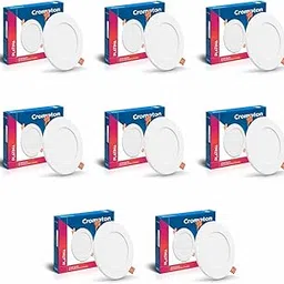 Crompton Star Slim Recessed Downlighter 6W Round Cool Day Light | Pack of 8 | False Ceiling required, Cutout: 4" | For Hall, Bedroom, Kitchen, Office, Store-picture-13