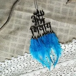 Om Namah Shivay Blue Handmade Dreamcatcher for Car, Bedroom, Wall Decor | Positive Energy & Protection Hanging Ornament | Decorative Showpiece Wall Hanging | Om_Namah_Shivay_Blue_01-picture-50