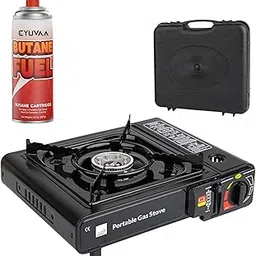 EYUVAA LABEL Portable Camping Stove with Butane Gas Cylinder, Lightweight Gas Burner with Carrying Case for Outdoor, Hiking, Trekking & Outdoor Travel (Stove with 1 Butane Refill)-image-6