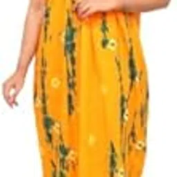 kavz Women's Cotton Printed Maxi Nighty image 1