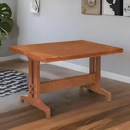 @home Nilkamal Ultima Dining Table for Dining Room | Ideal for Indoor & Outdoor | Perfect, Office, Hotel, Café and Restaurants | 1 Dining Table (Mango Wood) image 1