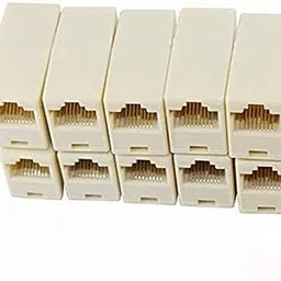 Care N Touch RJ45 CAT 5 Extender Plug Network Broadband Ethernet LAN Cable Joiner Coupler 8P8C Female to Female Network LAN Cable Coupler Adapter Connector (Pack of 10)-picture-12