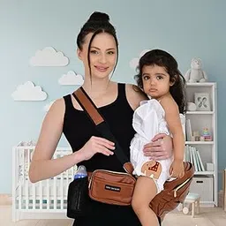 Carrier with Hip Seat, in-Built Mini Diaper Bag & Convertible to Sling Carry Bag 6-in-1 Baby Carrier for 5 Months to 36 Months Or Upto 18 Kgs (Brown)-picture-29