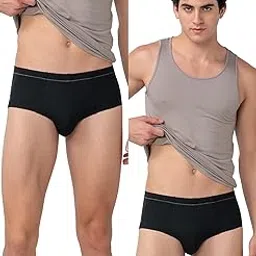 damensch Men Pack of 2 Feel Mint Classic Anti Odour, Peppermint Finish, Soft no-roll Concealed Waistband Briefs-picture-11