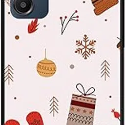 NDCOM for Samsung A16 5G Back Cover | Premium A16 5G Samsung Cover for Ultimate Protection | Samsung A16 Back Cover | Winter Doodle Printed Metal Case-image-92