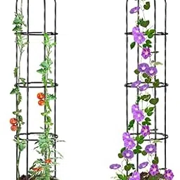 ORTIZA® 120CM Trellis for Climbing Plants - Plastic Climber Support for Plants - Adjustable Round Creeper Plant Support - Plant Support for Climbers - Plant Support Sticks for Clematis, Roses, Ivy-picture-30