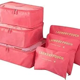 pavityaksh 6 in 1 Multi-Functional Water Resistant Travel Pouch Set with Laundry Bag Undergarments & Cloth Storage Organizer Travelling Set-picture-25