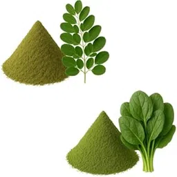 Myla Organics Green Superfood Combo Powders (Moringa + Palak Spinach) - 2x100g = 200 gram-picture-27