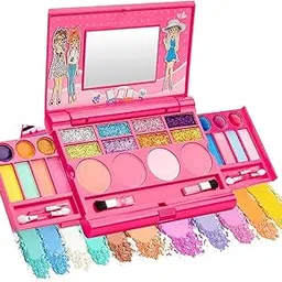Kidology Kids Makeup Kit for Girl, Unicorn Toys for Girl Real Washable Makeup Girls Princess Play Make Up Toys, Makeup Set for Age 3+ Year Old Christmas & Birthday Gift (Laptop Shape Makeup Set)-picture-21