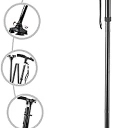 Portable Aluminium Alloy Handle Dependable Professional LED Light Folding Walking Stick For Old Gentleman, walking sticks for old people, walking stick for old women, stick for old man walking-picture-16
