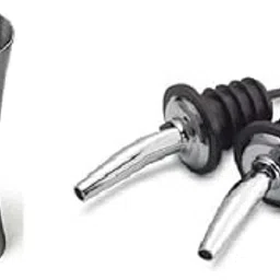 Dynore Stainless Steel Wine, Oil Pourer 2pcs with Double Sided Jigger Peg Measure 15 Ml and 30 Ml-picture-30