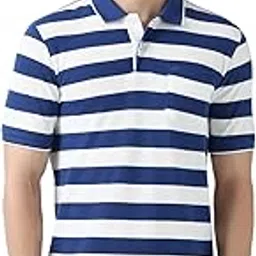 peter england Men's Striped Regular Fit T-Shirt-picture-13