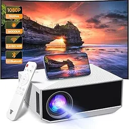 WiFi & Bluetooth Projector, Mini Portable Projector 16000 Lumens, Native Full HD 1080P Outdoor Movie Projector, Smart Projector Compatible with Android/iOS/Windows/TV-picture-34