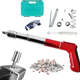 Manual Mini Nail Gun Kit with 100Pcs Nails, 5 Gears Adjustable Manual Air Nailer, Concrete Nail Gun for Ceiling/Wire Hider/Fixture Install Nail Shooting Machine Fastener Tools (Mini Nail Gun Full Kit)-picture-29