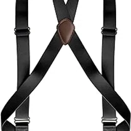 Men's 2 Clip Adjustable Elastic Suspenders with Buckle-image-42