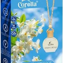 Corolla Car Air Freshener, Jasmin Dream Fragrances, Natural Scent in Glass Bottle with Wooden Diffuser Lid, Hanging Car Perfume 60-Day Long Lasting - 12 ML Pack of 1-picture-27