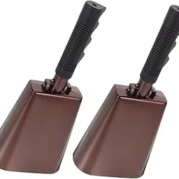 Abaodam 2pcs Hand Cranked Football Noise Makers Metal Cowbells Handles for Cheerleading-picture-28