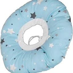 Piercing Pillow, Ear Piercing Pillow Ear Hole Piercing Pillow Light Blue Star Pattern Pressure Ear Sore Relief Pillow for Side Sleepers-image-29