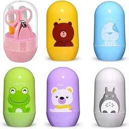 Aplam Chaplam 4-in-1 Grooming Kit/Manicure Kit for Babies/Infants/Toddler with Scissors, Nail Clipper, Filer, Tweezer -Multicolor (Pack of 2)-picture-17