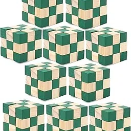 Wooden Creations Wooden Snake Puzzle Cube | 3D Brain Teaser Game | Stress Relief Toy (Set of 10)-picture-24