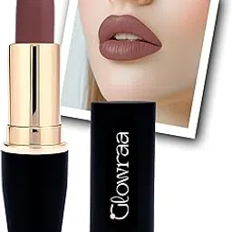 GLOWRAA Pure Matte Bullet Lipstick for Women, Long-Lasting 6H Wear,Non-Drying, Skin-Friendly Formula with Shea Butter & Vitamin E, Intense Color Payoff, Suitable for Dusky Skin Tone, 4.5gm-picture-26