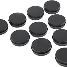 fabloft 10Pieces Empty Metal Cosmetic Containers Travel Tins Makeup Sample Jars 80g|10 Pieces Cosmetic Containers |Pill Boxes, Pill Cases| Health Care |Health & Beauty-picture-30
