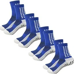 wklouyhe Men's Grip Soccer Socks Non Skid Socks Anti Slip Non Slip Grip Pads for Football Basketball Sports Socks_(Pack Of 04)-picture-37