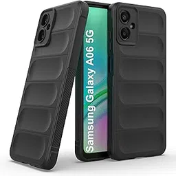 amazon basics Back Case Cover for Samsung Galaxy A06 5G | Compatible for Samsung Galaxy A06 5G Back Cover | Liquid Silicon Magic Case with Camera Protection | Black image 1