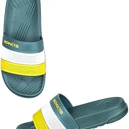 impakto Men's Classic Cushion Sliders/Slippers with Adjustable Buckle Strap for Adult | Comfortable & LightWeight |Stylish & Anti-Skid| Waterproof & Everyday Flip Flops for Gents/Boys-picture-14