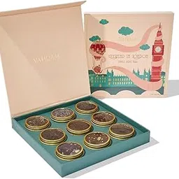 VAHDAM, Weekend In London Tea Gift Sets Travel Edition Gift Box | 9 Varieties - Chai Tea, Black Tea | Gluten Free, Non GMO | Gifts for Women, Gifts for Men, Gifts for Him/Her-image-59