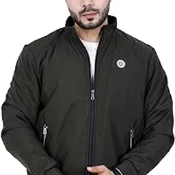 dollar Full Sleeves Bomber Jacket for Men | TPU Men's Standing Collar Lightweight Winter Jacket, Regular Fit-picture-22