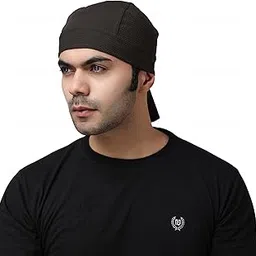 BISMAADH Cooling Helmet Liner Polyester & Elastic Stretchable Quick Dry Breathable Skull Running Cap Patka for Men & Women-image-34