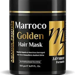 Amazon Protein Morocco Golden Hair Mask - Nourishing Hair Conditioning Mask for Deep Hydration and Repair, 500 Gram-picture-11