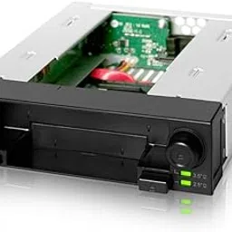 ICY DOCK DuoSwap MB971SP-B 5.25 Inch Hot Swap Drive Caddy / Docking for 2.5 Inch & 3.5 Inch SATA Hard Drive/SSD-image-4