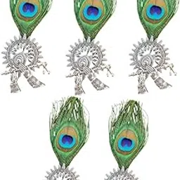 SWEKSHA CREATIONS DESIGNER OXIDISED BANSURI BROOCHES WITH MOR PANKH/WELCOME GIFTS FOR BARATI'S AND GUESTS IN WEDDINGS AND HOTELS RESORTS OR DESTINATION WEDDINGS(PACK OF 5)-picture-13