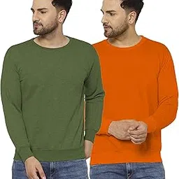 mack jonney Fleece Round Neck Sweatshirt for Men (Pack of 2)-SW_RN_OLV_RST_02-P-picture-25