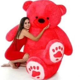 OS Retail Teddy Bear for Girls, Panda Teddy Bears, tady Bears Toys Big Size Latest (Red, 4 Feet)-image-4
