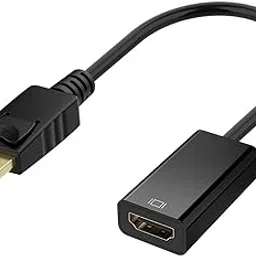 7-Seven Displayport (Dp) to Hdmi Adapter,Gold-Plated Uni-Directional Display Port Pc to Hdmi Screen Converter (Male to Female) Compatible with Hp,Dell,Lenovo,Nvidia,AMD & More,Passive and Black-picture-15