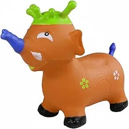 Jumping and Riding Elephant Muilticolour Bouncing Hopper Animal Toy for Kids, air Inflatable Space Jungle Ride on Bouncy Toys More Safety,Than Balls Duty Rubber with Pump-picture-21