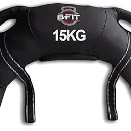 B Fit Upgraded Bulgarian Bag 5-25 Kg for Fitness Gym Training, Cross fit, Wrestling, Judo, Grappling, MMA, Full Body Workout. (15 Kg) image 1