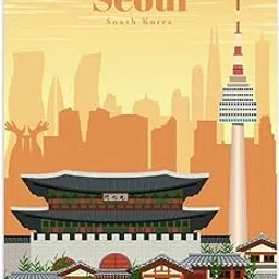 Seoul - South Korea : Fridge Magnet (Seoul)-picture-24