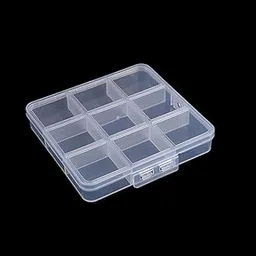 Dress My Craft 9-Slot Storage Box Pack of 6 Multi-Compartment Organizer for Jewelry, Pills, Beads, Screws & Small Items Durable Plastic with 9 Separate Sections Compact, Clear & Portable-picture-58