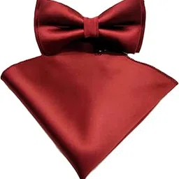 voici Men's Velvet & Satin oversized Bow & Pocket Square Tie Black Color Free Size best for Tuxido dinner jackets-picture-38