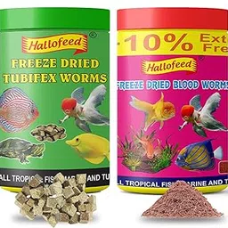 Hallofeed Combo Freeze Dry Bloodworms 20gm & Tubifex Worms 12gm-picture-18