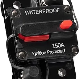 30A-300A AMP Car Circuit Breaker DC 12V-48V Waterproof Car Audio Inline Circuit Breaker with Manual Reset Fuse Holder Inverter for Motor Car Marine Boat (250A) image 1