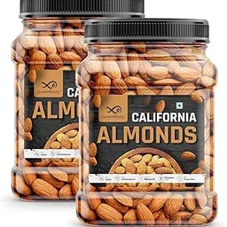 GreenFinity Natural Premium Californian Almonds 1 Kg Value Pack Pouch Nutrient-Rich Snack for Healthy Living and Culinary Delights Helps in Weight Management & Bone Health-picture-31