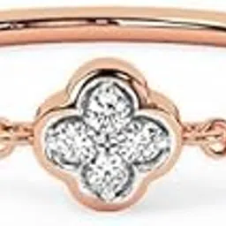 caratlane 14 KT Rose Gold Colette Diamond Ring for Women-picture-54