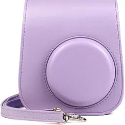 ZENKO PU Leather Protective Camera Case Pouch for Instant Mini 11, Mini 9 Instant Camera Carrying Bag with Adjustable Shoulder Strap- Lilac Purple-image-69
