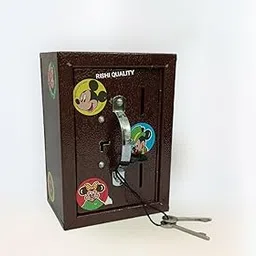 RISHI QUALITY Small Iron Money Bank with 2 Keys. Iron Tijori Coin Saving Box for Kids. for Birthday, New Year Gift.(Colour May Vary)-picture-21
