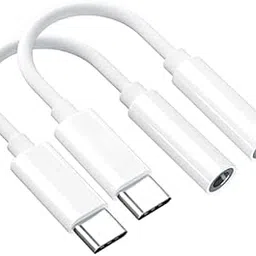 (Pack 2) Type-C to 3.5 MM Jack for Motorola Edge 30 Fusion / Motorola Edg 30 FusionOriginal Type-C to 3.5 MM Audio Jack Adapter Converter for CDLA Type, Earphone Headphone Hands-Free Head Noise Cancelling Connector Splitter (Type c to 3.5 mm Jack, XM16, White)-picture-26